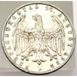 1922 - German Reich 3 marks and Eagle. P&P Group 1 (£14+VAT for the first lot and £1+VAT for