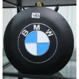 Black BMW petrol can, H: 38 cm. P&P Group 2 (£18+VAT for the first lot and £3+VAT for subsequent