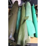 Quantity of green rolled leather. Not available for in-house P&P