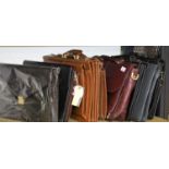 Nine briefcases and folio cases, mostly new. P&P Group 3 (£25+VAT)