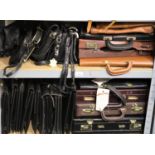 Large quantity of handbags, briefcases and folio bags. Not available for in-house P&P