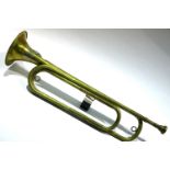 WWII Nazi Banner Trumpet. P&P Group 3 (£25+VAT for the first lot and £5+VAT for subsequent lots)