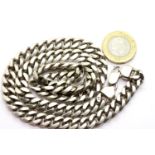 925 silver curb chain, 98g, L: 55 cm. P&P Group 1 (£14+VAT for the first lot and £1+VAT for