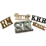 Five British Shoulder Titles. P&P Group 1 (£14+VAT for the first lot and £1+VAT for subsequent lots)