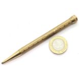 Samson Mordan and Co 9ct gold propelling pencil, 14.7g, L: 11 cm. P&P Group 1 (£14+VAT for the first