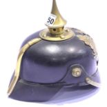 WWI Imperial German Prussian Infantry Pickelhaube. P&P Group 2 (£18+VAT for the first lot and £3+VAT