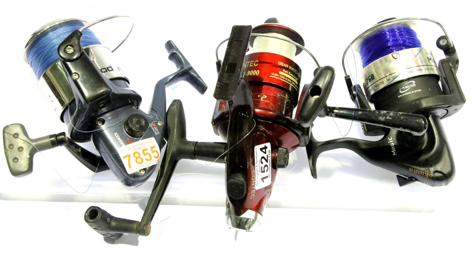 Three mixed fixed spool sea fishing reels. P&P Group 2 (£18+VAT for the first lot and £3+VAT for - Image 2 of 2