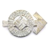 WWII Late War Hitler Youth Silver Proficiency Badge. P&P Group 1 (£14+VAT for the first lot and £1+