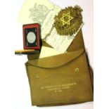 Leather pouch with the inscription Bro Joseph Waddington Birkenhead Lodge No 2826 and a Epithemia