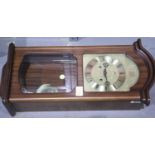 Modern mahogany effect cased wall clock. Not available for in-house P&P