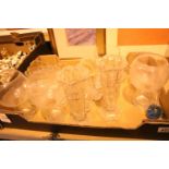 Box of mixed glassware, moulds, glasses etc. Not available for in-house P&P