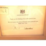 Undated Christmas letter from ex Prime Minister David Cameron and his wife. P&P group 1 (£14 + VAT