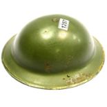 WWII British 2nd Infantry Division B.E.F Helmet and liner. P&P Group 2 (£18+VAT for the first lot
