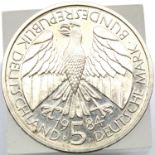 1984 - Silver 5 DM of Germany. P&P Group 1 (£14+VAT for the first lot and £1+VAT for subsequent