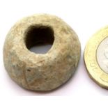 Medieval Lead Spindle Whorl. P&P Group 1 (£14+VAT for the first lot and £1+VAT for subsequent lots)
