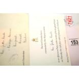 1968 invitation to a Buckingham Palace Garden Party, with envelope from the Lord Chamberlain. P&P