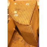 Vintage Lloyd Loom wicker laundry hamper. Not available for in-house P&P