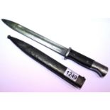 WWII Waffen SS Acid Etched Bayonet-9th Panzer Grenadiers. P&P Group 2 (£18+VAT for the first lot and