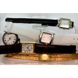5 ladies watches, 1 vintage, 3 with new batteries. P&P Group 1 (£14+VAT for the first lot and £1+VAT