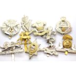 Ten British Officers Gilded Cap Badges. P&P Group 1 (£14+VAT for the first lot and £1+VAT for