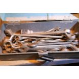 Box of mixed spanners. Not available for in-house P&P