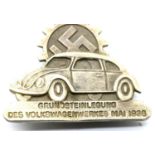 WWII German Volkswagen Fundraising Pin Made by Assman. P&P Group 1 (£14+VAT for the first lot and £
