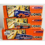 3x Corgi Classics 'Lionel City' Buses - To Include: 54302, 53904, 54011 - All Boxed. P&P Group 2 (£