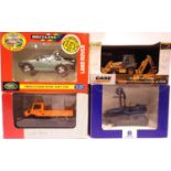 NZG; Unimog, ERTL; case loader, New Holland; TK 95M Dozer and Britains; Land Rover Freelander. P&P