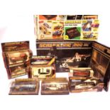 Quantity of Scalextric including sets, C559 and C452 with six additional cars and other items. Not