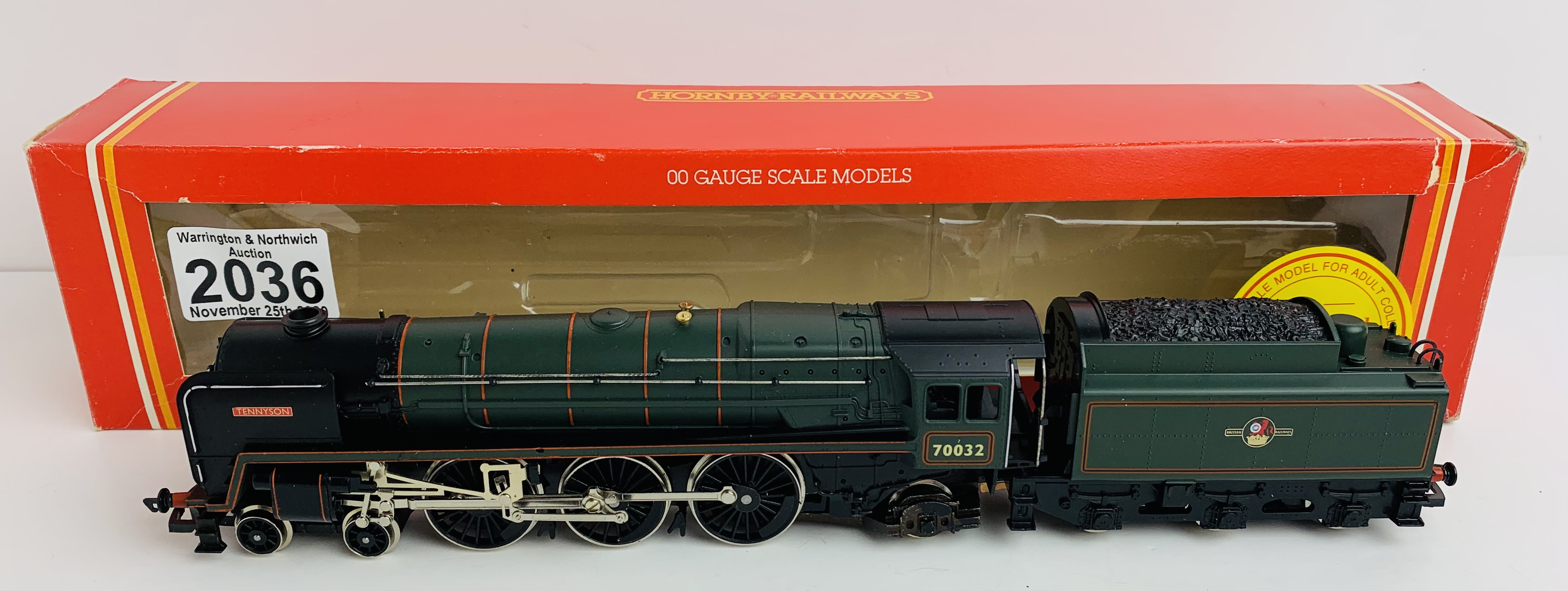 Hornby OO BR Green Tennyson 70032 Loco - Boxed. P&P Group 1 (£14+VAT for the first lot and £1+VAT