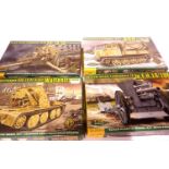 Four Ace Model 1:72 plastic kit military vehicles. P&P Group 1 (£14+VAT for the first lot and £1+VAT