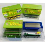 4x Britbus/Base Toys 1:76 Scale Buses - To Include: AS2-06, ME-002B, AN1-002, D-76 - All Boxed. P&