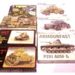 Seven 1:72 scale plastic kits, German military vehicles. P&P Group 1 (£14+VAT for the first lot