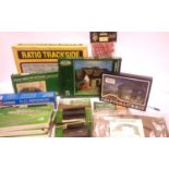 Building kits and accessory packs including Peco bridge sides, Wills Farm Cottage, Ratio - engine