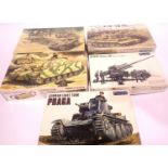 Five Fujimi 1:72 scale plastic kits of German Military vehicles. P&P Group 1 (£14+VAT for the