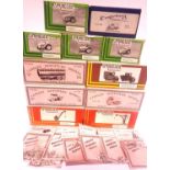 Langley miniature, Springside, Canterbury, white metal vehicle kits, cranes. oil drums, milk