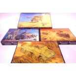 Four Roden 1:72 scale plastic kits, German Military vehicles and figures. P&P Group 1 (£14+VAT for