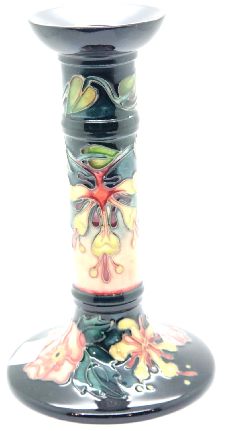 Moorcroft boxed Oberon candlestick, H: 21 cm. P&P Group 2 (£18+VAT for the first lot and £3+VAT - Image 3 of 4