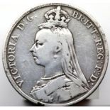 1889 - Silver Crown of Queen Victoria. P&P Group 1 (£14+VAT for the first lot and £1+VAT for