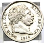 1816 - Silver Shilling of King George III. P&P Group 1 (£14+VAT for the first lot and £1+VAT for