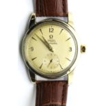 Gents Omega 1950s automatic Seamaster, subsidiary second dial at 6 o'clock, gold filled, recent full