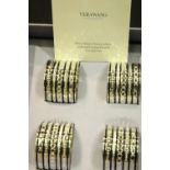 Wedgwood boxed set of four Vera Wang napkin rings. P&P Group 1 (£14+VAT for the first lot and £1+VAT