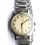 Garrard boxed steel cased ICI presentation wristwatch, inscribed for 1961. P&P Group 1 (£14+VAT