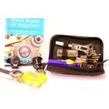 Watch repair book, tools and some watches. P&P Group 1 (£14+VAT for the first lot and £1+VAT for