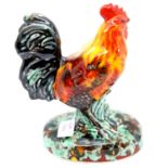 Anita Harris cockerel, H: 18 cm. P&P Group 2 (£18+VAT for the first lot and £3+VAT for subsequent