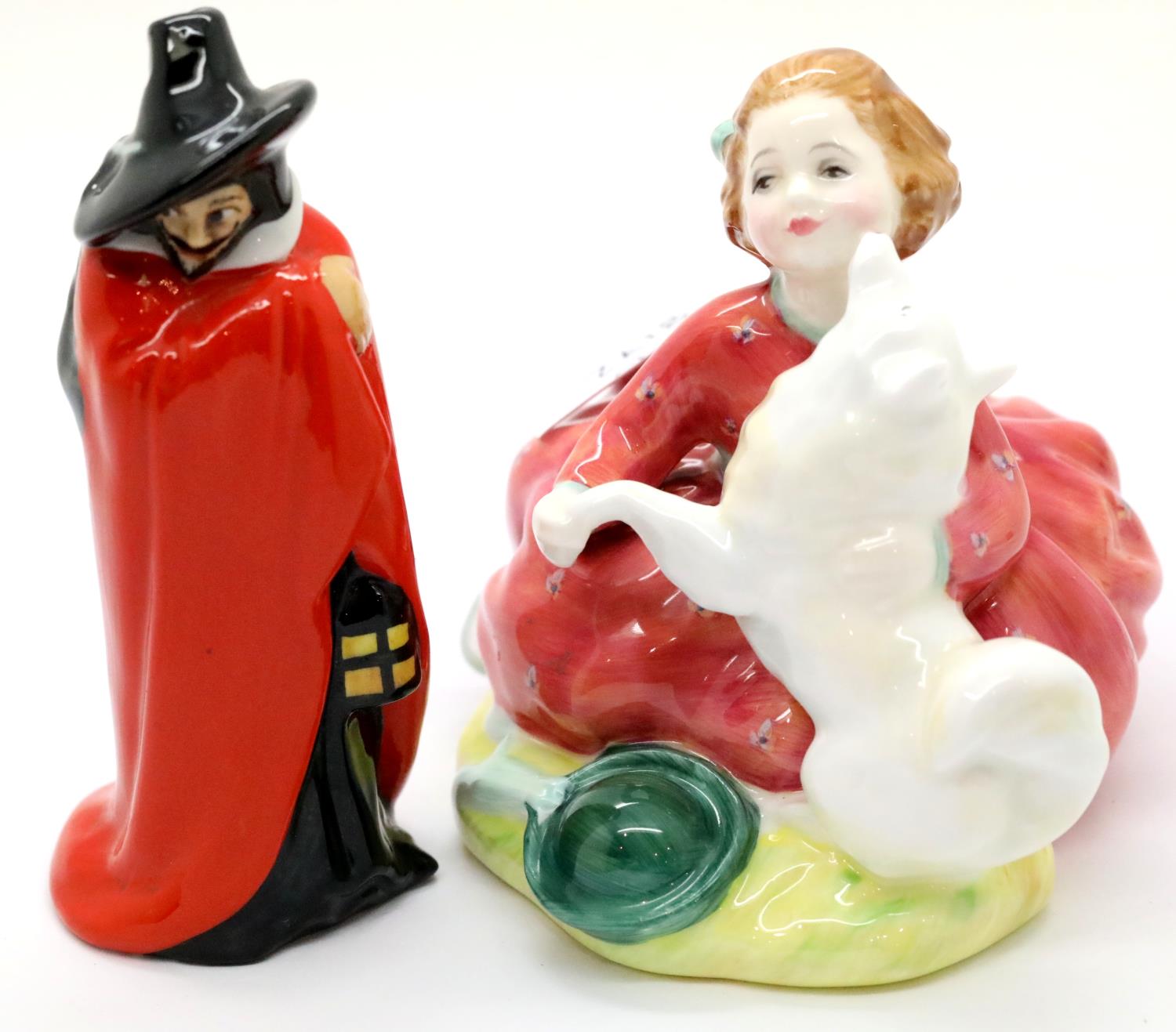 Royal Doulton Guy Fawkes figure and Home again figurine. P&P Group 1 (£14+VAT for the first lot