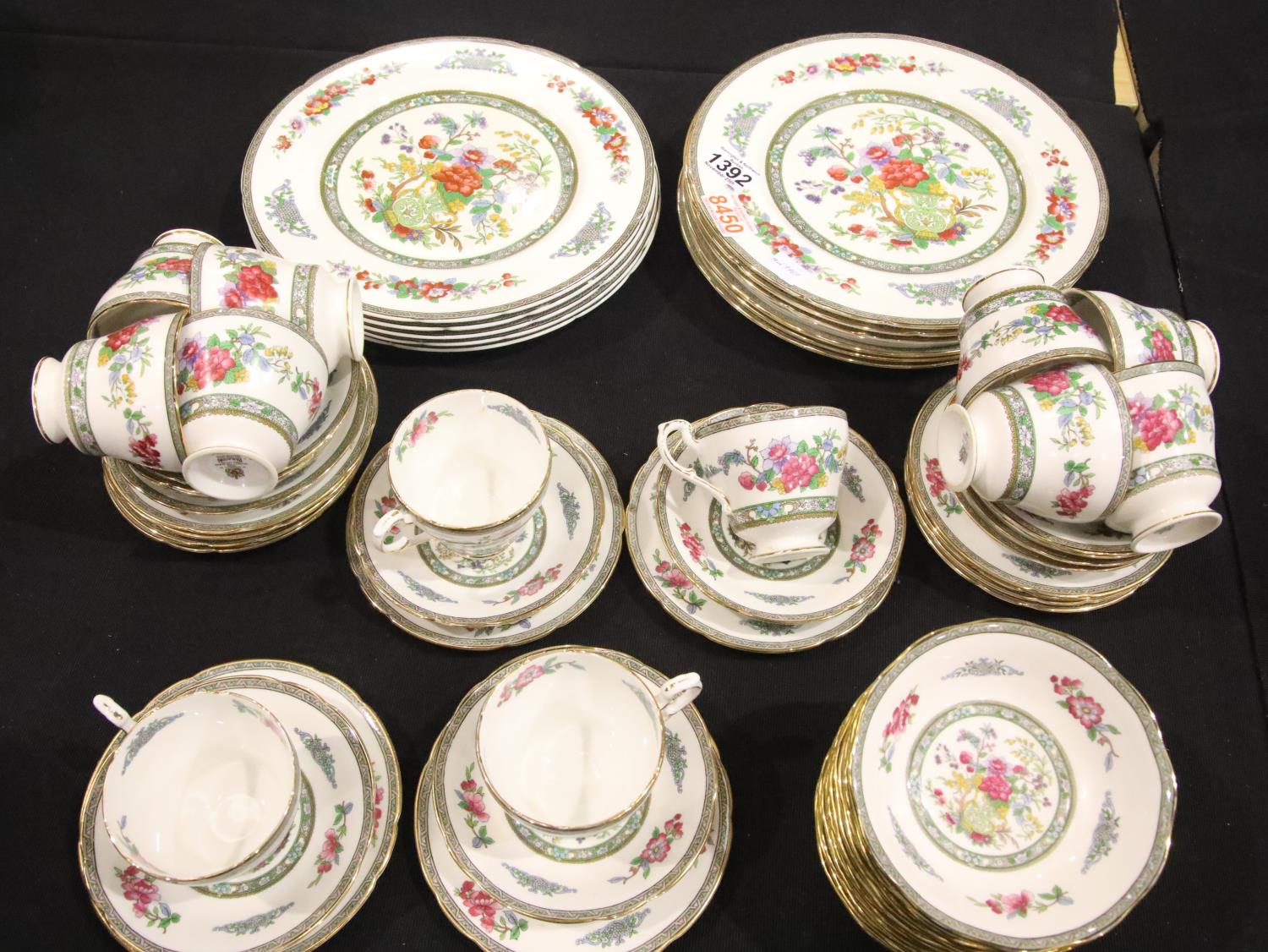 Paragon Tree of Kashmir pattern dinner service including dinner plates, salad plates, bowls cups and