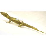 Antique taxidermy Caymann Crocodile with glass eyes. Not available for in-house P&P