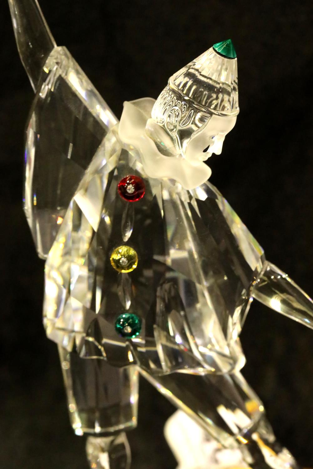 Swarovski clown on stand, H: 23 cm with stand, limited edition 1999 by Adi Stockerm and two - Image 2 of 4