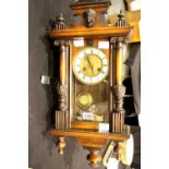 Antique mahogany cased wall clock. Not available for in-house P&P